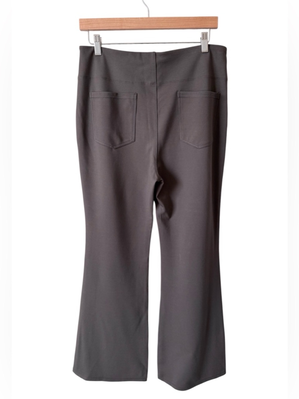 Halara Petite Flare Pants Brown High Rise Stretch Work Yoga L NWOT - Picture 2 of 6